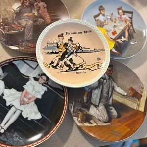 Vintage Normal Rockwell Decorative Plates Set